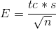E=