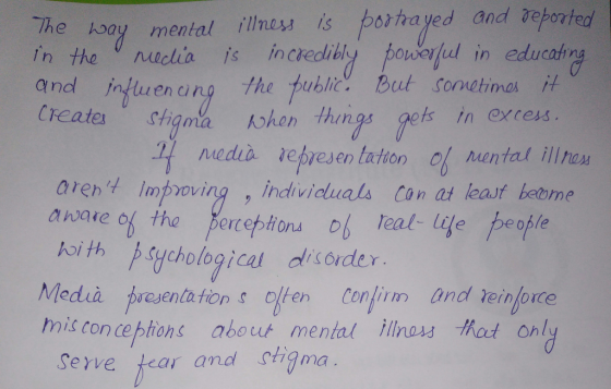 e hoay mental illness is portrayed and epon and influenuno the public. But sonutimo i reate shgma ohen thin Th in the nuucia