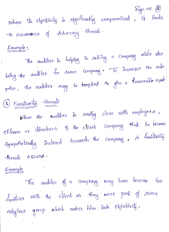 Pagai no cohene ib objecbivily is signiticantly compsomised , it loads NO threat . to occorience of Advo cacy Example : pehil