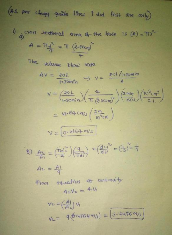 (as per cLegg gìle in u di first one ơnly) The volume o Yoate 10 A L Vo= 9 6.yley m/s)=[3-국uy6 nVs