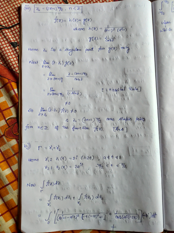 T2 DO (1) Zo SI (20+1)/2, nez _7/2 f(z)= h (z)+ g(2) Where h(z) = (2+1)2 (22-1) upon which DERE ) woowww702)=ON 2. is a singu