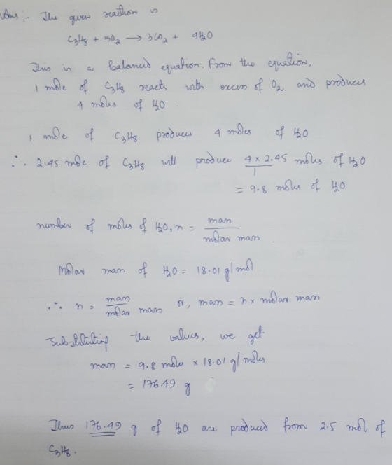 Aus - The given reaction is Caltz +502 3002 + ARO This is a balanced equation. From the equation, mole of the reacts with exc