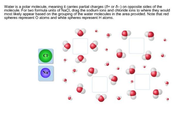 Water is a polar molecule, meaning it carries part