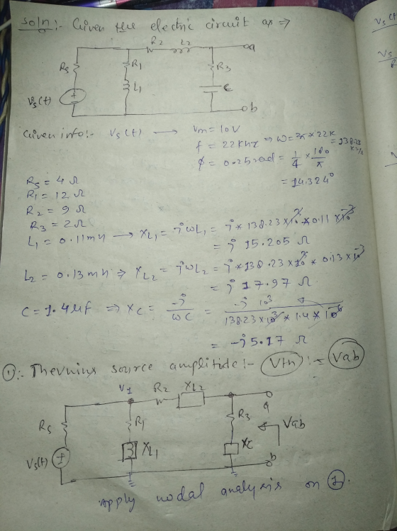 Vset solni- Cuven the electric circuit as 2 osoa 2 2 2 woon oa 05 = 138.23 Kre = 14,3240 V (H) ob Cuven into; - Volt) . . Vm=