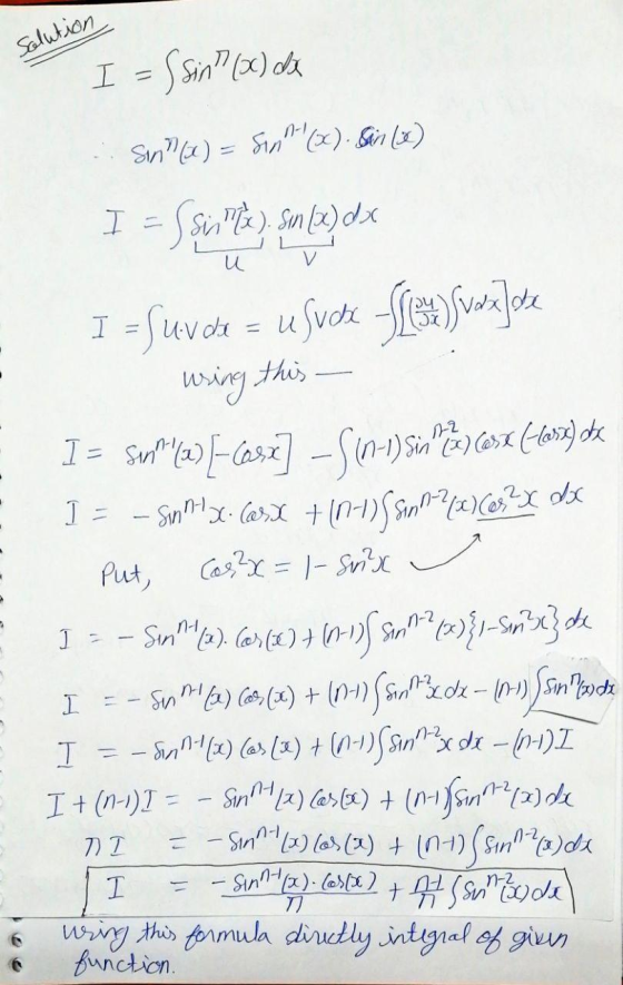 solution I= = 5 sin? (x) dx Sin() = sin(BC). San (0) I = Site). Sin (x) dx и V I = Suvda u Svoz - Sex Sve lote uring this