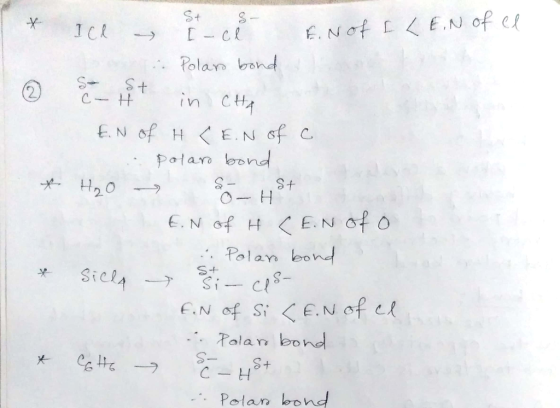 2 Polarn bond O-H Polan le S-t alan bond C-H . Polan bond celtて ーラ