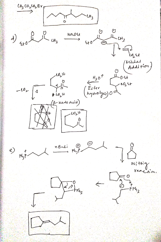 CH₂ CH₂ CH2 Bro NOLOE I LO, Lt DEBI H₂ot hout l Ester out (hydrolysis oa (Br keto aid) Prince menti 78 nBuli - Phap /