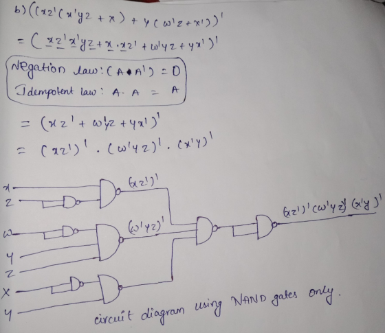 Negation dato: ( A * Al ) -D 21) circui t dliagran iy NaN D gales onky