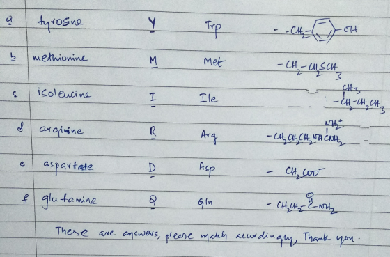 a tyrosine Y Trp - Ch o t 에 methionine met - CH-HSCH Az e isoleucine Ile - CH-it ata Mat & arginine e aspartate ļ glutamine D