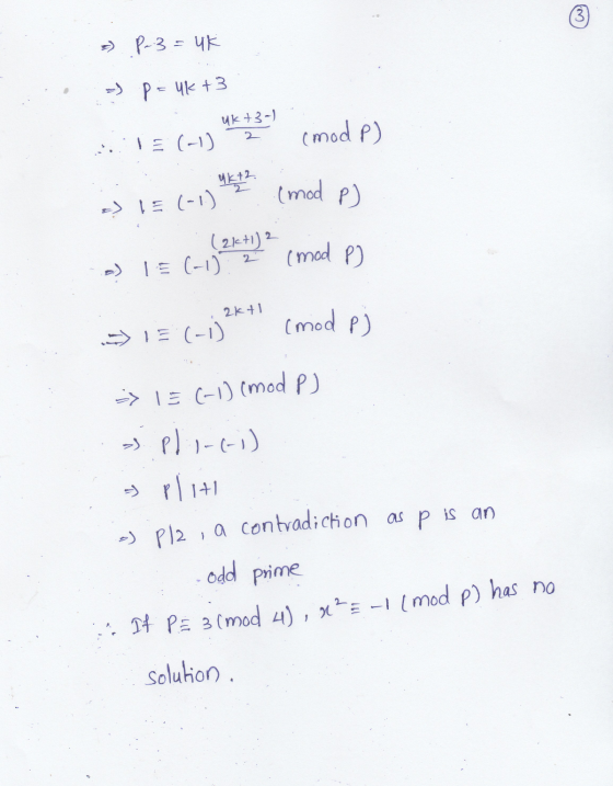 3 » P-3 = 4k - P = uk + 3 Uk +3-) TE(-1) 2 (mod p) 4672 (mod P) a) 1 (-1) (2k+1) ? - 19 (-1) 2 (mod P) 2k +1 (mod P) - 1 (-1)