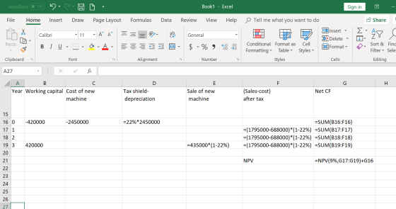 AutoSave © of HO- Book1 - Excel Sign in File Home Insert Draw Page Layout Formulas Data Review View Help O Tell me what you w