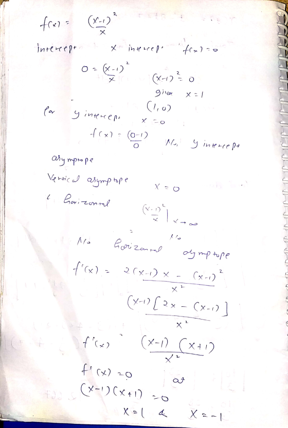 2 f(x) = (x-1) х intercept intercept tralno 2 0- (x-1) X1 (x-17²0 gilar (1,0) y intercept frol = (0-1) y intercept par X 20