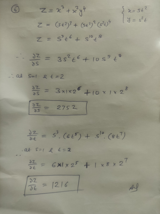 = x² + { x=st? y=s²t z= +2344 z = (S+233 + (St?? (5²4) z = stot slo 8 dz ds = 35² E6 + los te i at sal & t=2 23 az os 3x1x2°