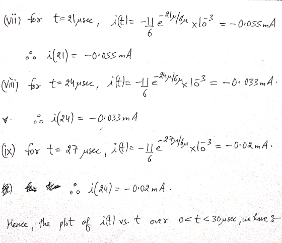 O osSimA 6 RI)-0055MA Vii) fot- 24psec,iE}= LIEG -0. 033mA 0r033 m A (ix) tor t7Asec,t -1 e 0.02 m A xlo -0.02 m A have tove