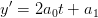 y'=2a_0t +a_1