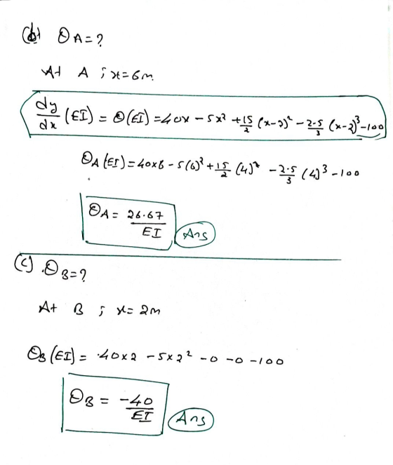 Com OA = ? 4. А ягвом dy (EI) - O (ET) -40% -5x? + + ş (x-33€ – 2.5 (x-23-40 -100 Os t€r) = 40x6-S(OP+L (43* -2;5(433-100 OA-