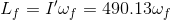 L_f=I'\omega_f=490.13\omega_f