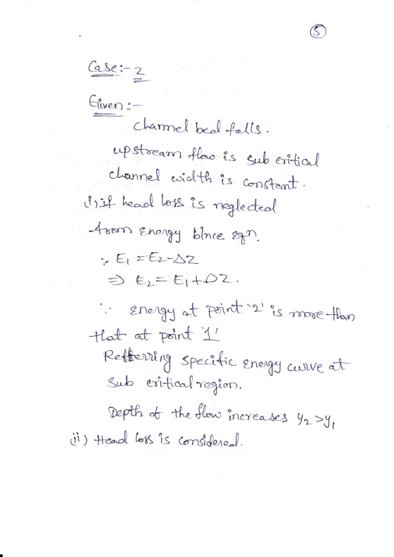 Case: 2 Etiver upstreamm ts subetial edteo Depth at the Joo ya. > nerea bes