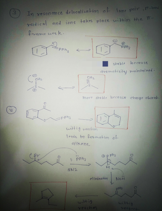 In resonance de localization of lone pair it-bond radical and ions takes place within the n- frame work. Pphz ppha stable bec