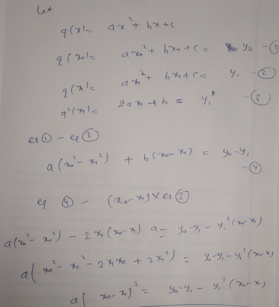 let ax tbX+C q(al % -6 anot bootca q (tola x2 6 4 of Ca 9 q(al y, 3 2am tb = 91(4)- 2 er o ee Yo-, + b ( noun ) . (70?- re, a
