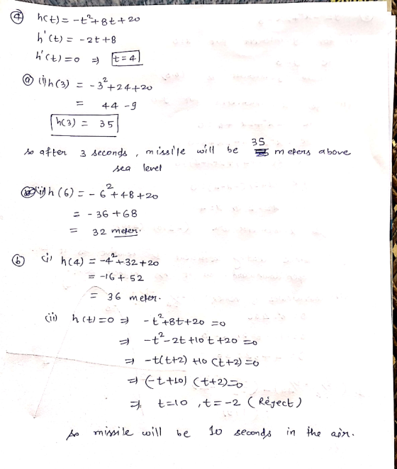 (t) - - 2t +8 = 44-3 hC3)35 3S ho after 3 secon^s , be m epens above sea levet 36-+68 32 meten 36 m eei 2. e lo seconds in ih