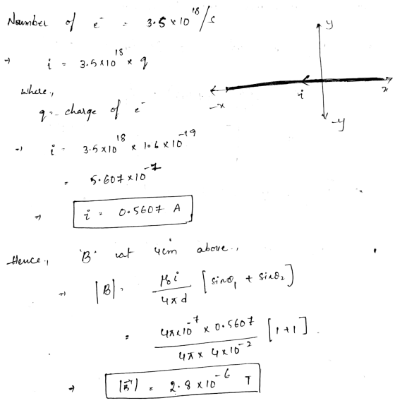 Noumber of e 3.5 x 10 У ) į IS 3.5X10 xe where, 7 2 i q - charge of -y 18 -19 x 106 x 10 - ) om 3.5X10 5.607x10 2 0.5607 Ź 7