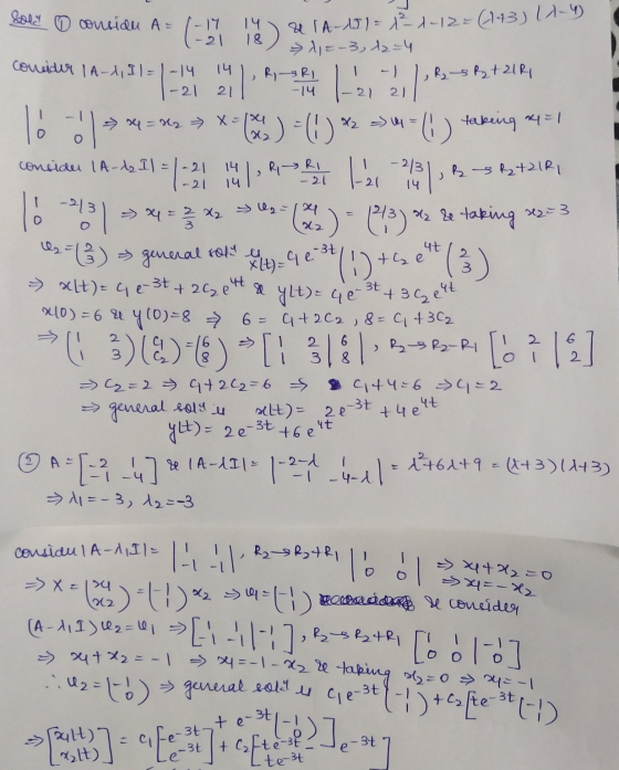 boly o conside A = 1-17 14 21 18 & IA-I ) = 1² -12= ((143) (1-4) ا وا ر3 = A د consider I A-1, I1=1-14 -) 14 21 RI SRL -14 1,