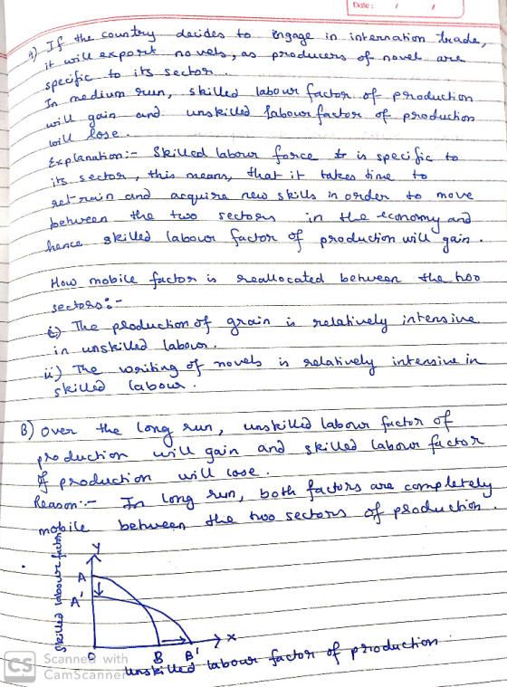Date : , the a 4 If 11 it will ex the country decides to engage in internation trade, u export novels, as producers of novel