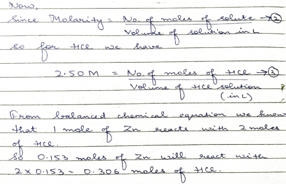 سرجیول Since Molarity = No. of moles of solute o volume of solution in so for tice we have - 2.som = No. of moles of tice - V