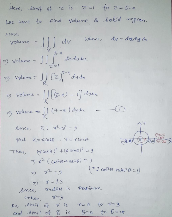 Here, limit of Z is 2=1 to 2-5-2 We have to find volume of solid region. رقاN / s where, dr=dardy de Volume & volume 221 Isl.