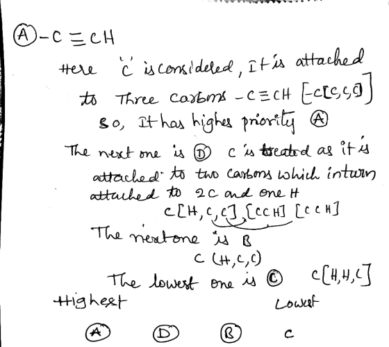 ES A-CECH Here č is considered, it is attached to Three Corbms -CECH Ecce, so, It has highes priority ② The next one is ® c