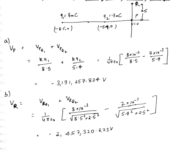R1 25 9,= 8mC 92.7 mC PL kou -8.600) (-5-4,0) a) Up Vedi veer 2 8x10-5 7x10-3 kal 292 I utto 8.5 5.4 8.5 514 3,191, 657,824 V