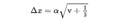 Δt = αγν+ και