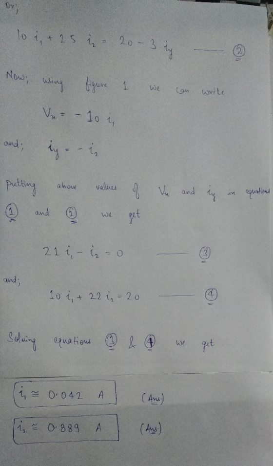 Now ure V10 , ond 2 timaabve value and ty ) and we and 4 10 t, + 2.2i,-20 0va tie 1, 0,042 883 A (A