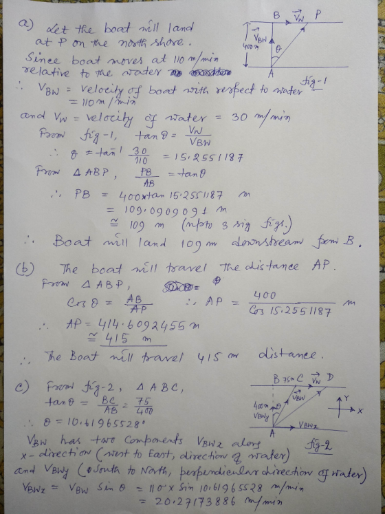 8 )aet the boat nll land Bi BN: Velocit AB /M 109,090909 The boat nil travel h alic tance AP АР - Соз 15-2551187 AP 414 609 3455 4I5 m Vew A Y 8 10 1965s 28 g-2 recsho