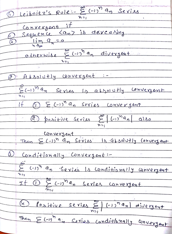 Leibnitzs Rule: - 8 (-ig an series a is dercasing Convergent it sequence Lan> - lim q = 0 n too I otherwise 8 (-17h an diver