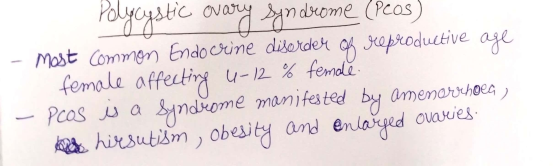 Polycystic ovary syndrome (Peos) - most common Endocrine disorder of reproductive age female affecting 4-12% female - PCOS is