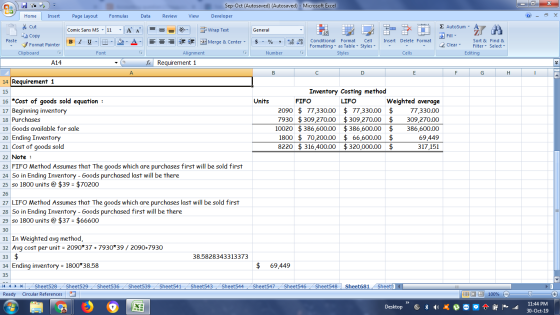 Sep-Oct (Autosaved) (Autosaved)-Microsoft Excel Insert Developer Home Page Layout Formulas Data Review View Z AutoSum Cut Com