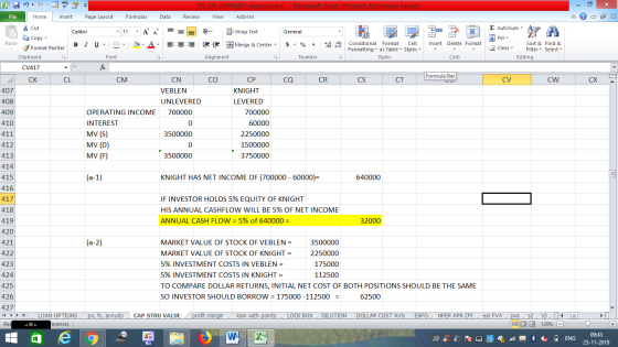 - 2x m Find & Insert Delete Format Σ AutoSum : A Fill 2 Sort & 2 Clear Filter Editing Select Cells PV, FV, ANNUITY (Autosaved