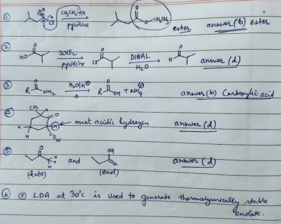 anuwesfb) ester ytine estes p Sot DIGAL anmer (d И fpine annwer (b) Carbope acid mest auidic kydhegen annwer (d) oy anrwer (d