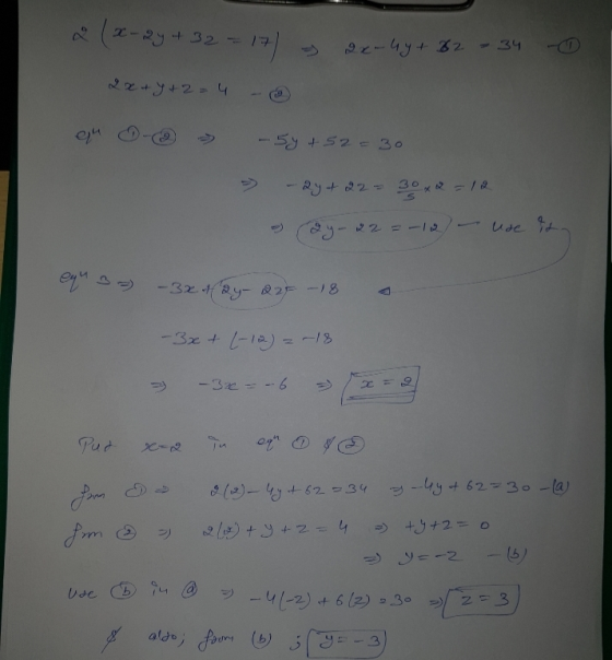 ( 3 = 2 3 4 و یا برو (77 - 32 +ني - 2) زن - ا =2 4لا 24 قم د - ي ارح 30 = 2 + وکا- = چه بر 20 = - - رم - = 29- 22 = -12) - us