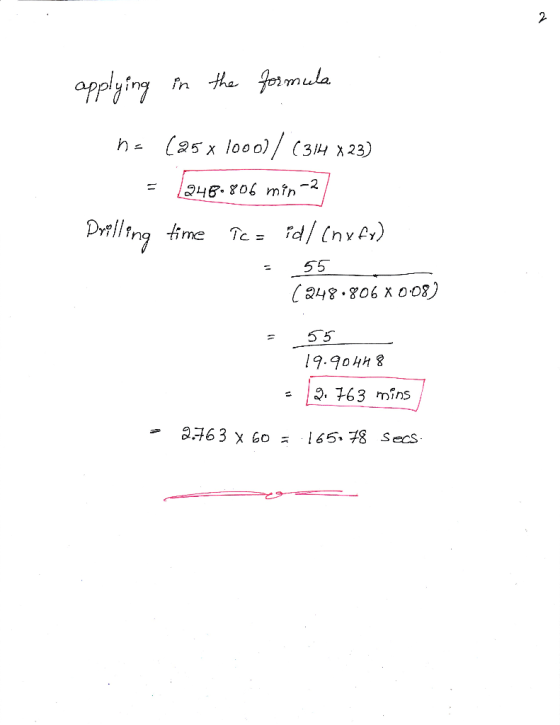 25 x loo o me1C- I 248.806x oo8) . 63 mins 2763 x 60 165、78 secs Ce