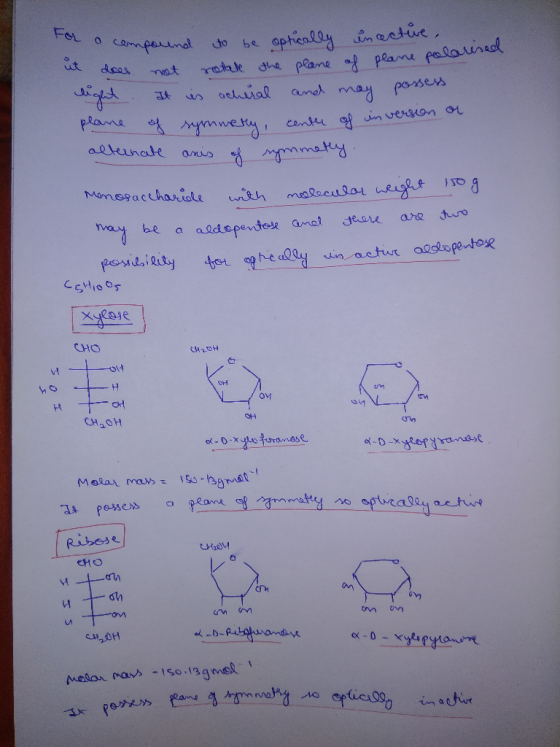 or o compound to be optically inactive, ut does not rotate the plane of plane pola light. It is acheral and may possess plane
