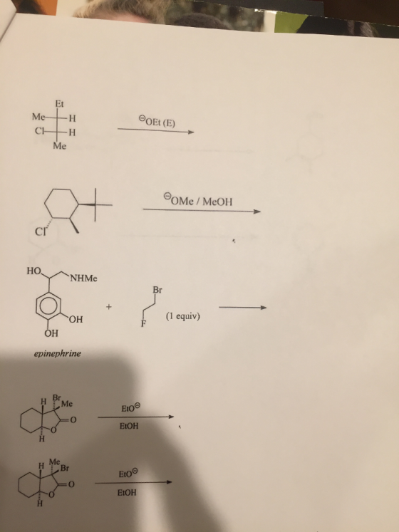 Et Me-H OOEt (E) Me Θ。Me / MeOH CI HO NHMe OH (1 equiv) epinephrine Br Me Et EtoH H Me Eto® EtOH