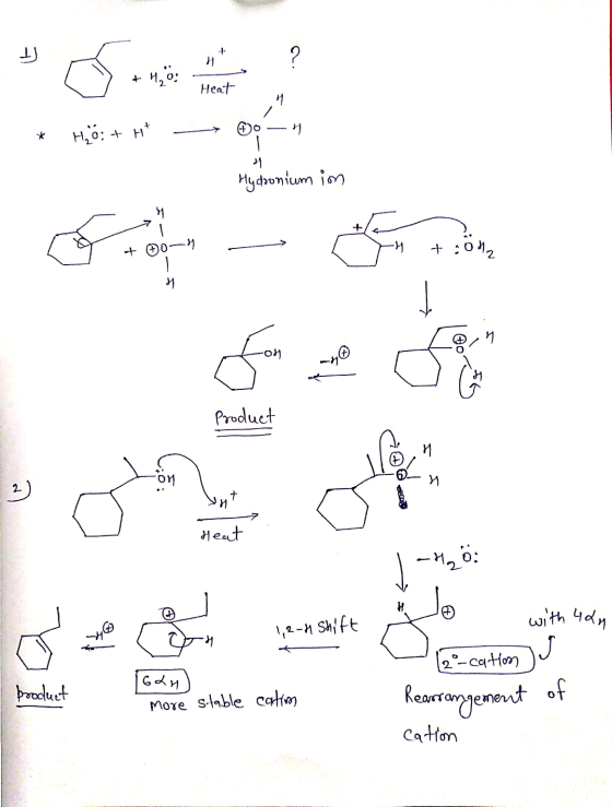 + 1,0; Heat * Hió; + H+ + 200 - 0 Hydronium in - - 70_ ht:04 Gó Product source o X Heat with 444 TH 1,2-4 Shift product Ioan