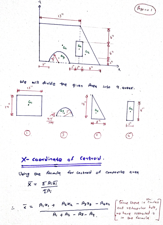 Page no 101 13 26 GA 62 14 .93 31 We will divide the given Area 1311 into 4, areas. 25 GI 14 G4 (63 34 6 . 4r 11 8 4 X- coor