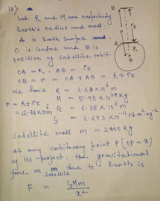 B meshachindly CE 3 o 1 16) bet R and ly are TT Earths radius and mats. A is Earth Sunface and A o is centre and Bis R posit