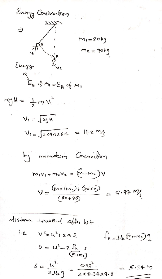 Enngy Cousuvelios G408=14 m2 = 70kg MI Eungy =EA Eg of Mi = os MI meglH = troivi Vi = J29H = 11.2 ms VI= 2x9.8X 6:4 by mometo