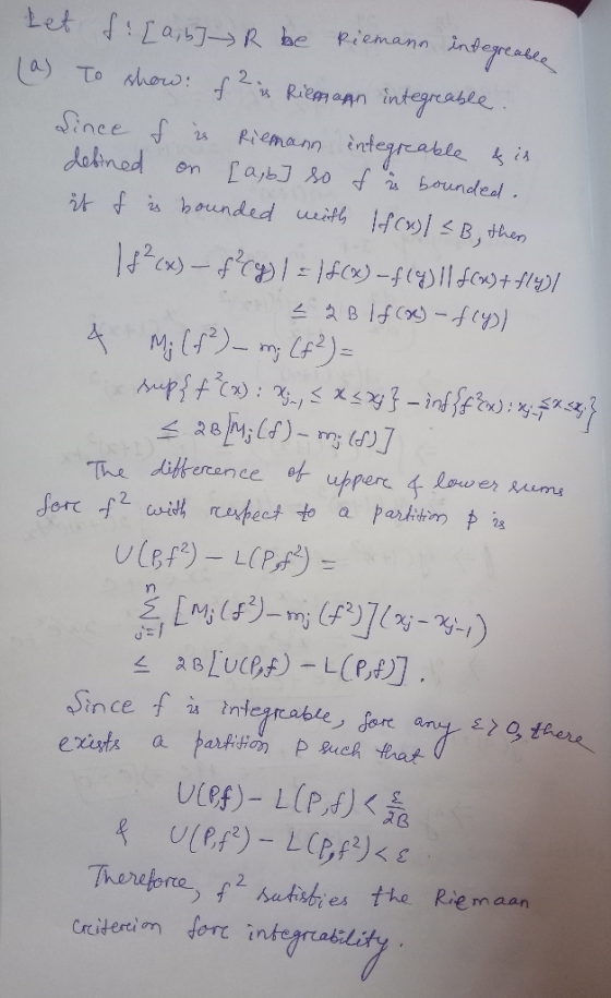 4La-7→ R be Riemann indereate nce Csi Criterion fort integrabil