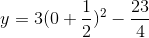 y = 3(0+ 2